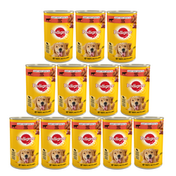 PEDIGREE Z Wołowiną 12x1200g W Galaretce Dla Dorosłych Psów Mokra Karma