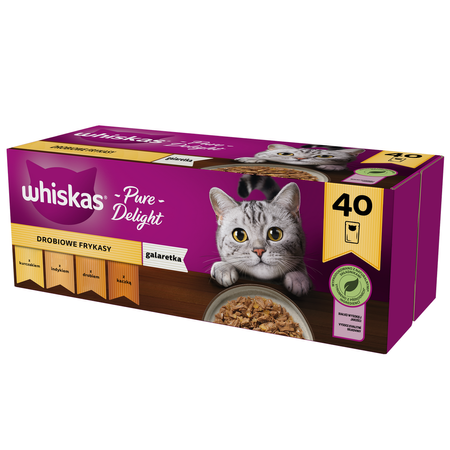 Whiskas Adult 160x85g Mokra Karma Dla Dorosłego Kota Mix Smaków W Sosie I W Galaretce