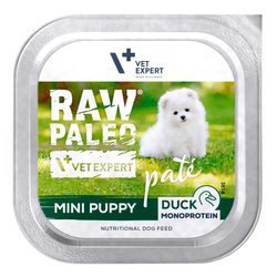 Raw Paleo Duck Pate Mini Puppy 150g Monoproteinowa Mokra Karma Pasztet Dla Szczeniąt Małych Ras Z Kaczką