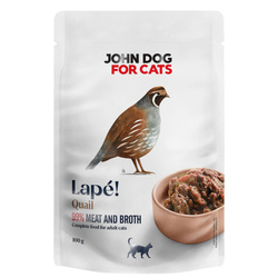 John Dog For Cats Lapé 100g Monobiałkowa Mokra Karma Dla Kota Z Przepiórką