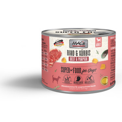 MAC's Dog Bezzbożowa Mokra Karma Z Wołowiną I Dynią 200g Dla Psa Na Stawy Skórę Sierść