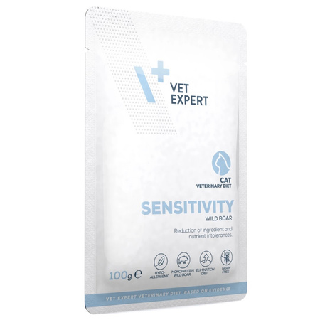 Vet Expert Sensitivity Mokra Karma Weterynaryjna Z Dzikiem 100g Dla Kotów Z Nietolerancją Pokarmową