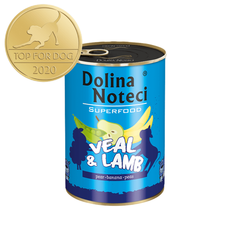 Dolina Noteci Superfood Cielęcina Z Jagnieciną Mokra Karma Dla Psa 400g