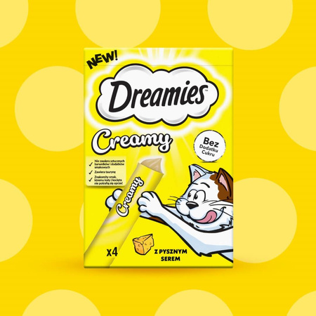 Dreamies Creamy 4x10g Kremowy Przysmak Dla Kotów Z Serem