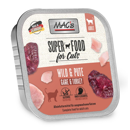 MAC's Cat Multipack 6x100g Bezzbożowa Mokra Karma Dla Kota Kurczak Kaczka Indyk Łosoś Królik Wołowina