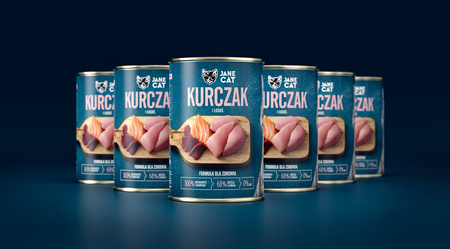 Jane Cat ADULT KURCZAK ŁOSOŚ 400g mokra karma dla kotów bez zbóż
