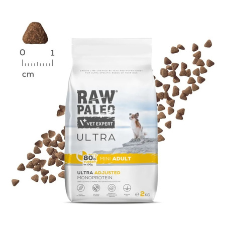 Raw Paleo Ultra Turkey Mini Adult 2kg Monoproteinowa Sucha Karma Z Indykiem Dla Psów Małych Ras