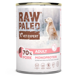 Raw Paleo Adult Monoprotein 400g Mokra Karma Dla Psa z Wieprzowiną