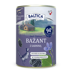 Baltica Bażant z Sarniną 400g Duoproteinowa Bezzbożowa Mokra Karma Dla Psa