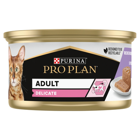 Purina Pro Plan Adult Delicate 85g Mokra Karma Dla Kota Mus Z Indykiem
