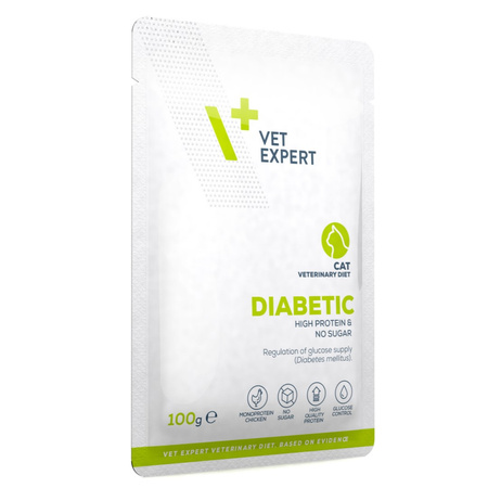 VetExpert Veterinary Diet Diabetic Cat 100g Mokra Weterynaryjna Karma Dla Kotów Z Cukrzycą