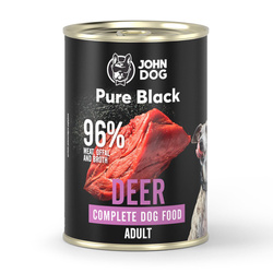 John Dog Karma Mokra Dla Psa Pure Black Jeleń Puszka 400g