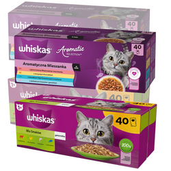 Whiskas Adult 160x85g Mokra Karma Dla Kota Aromatyczna Mieszanka + Mix Smaków