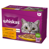 WHISKAS Adult Saszetki 12 x 85g Drobiowa Uczta Mokra Karma Dla Dorosłego Kota w Galaretce Kawałki z Kurczakiem Kaczką Drobiem Indykiem