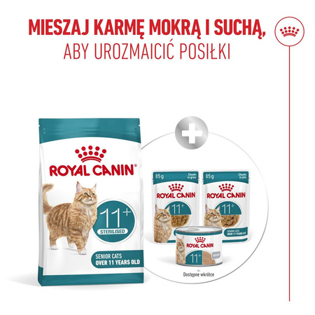 Royal Canin Ageing Sterilised 11+ Karma Sucha 4kg Dla Kotów Dojrzałych Po Sterylizacji Powyżej 11 Roku Życia
