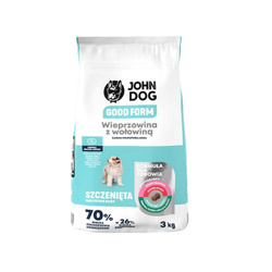 John Dog Good Form Puppy Wieprzowina Z Wołowiną 3 Kg Sucha Karma Dla Szczeniąt