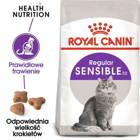 Royal Canin FHN Sensible 33 Adult 10kg Sucha Karma Dla Dorosłych Kotów Z Wrażliwym Układem Pokarmowym
