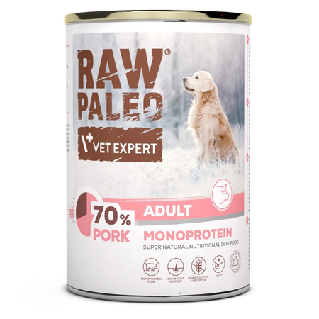 Raw Paleo Adult Monoprotein 400g Mokra Karma Dla Psa z Wieprzowiną