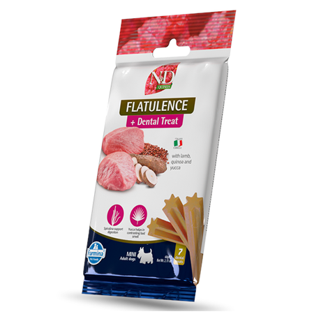 Farmina N&D Dental Treat Flatulence Mini 60g Przysmak Dentystyczny Dla Psa Wsparcie Układu Pokarmowego