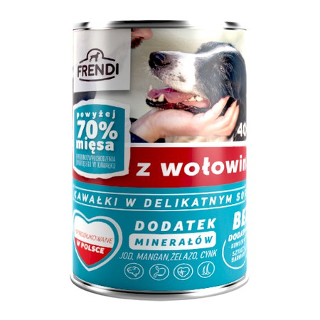 Frendi Mokra Karma Dla Psa 400g Kawałki W Sosie Z Wołowiną