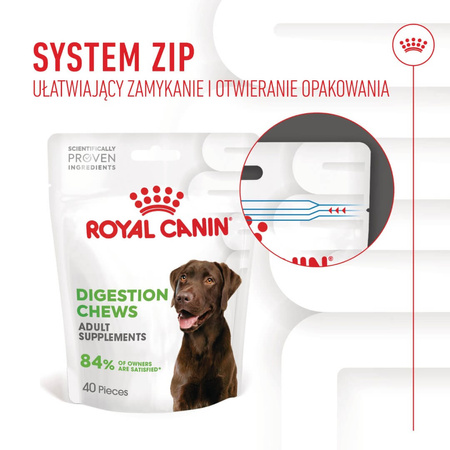 Royal Canin Supplements Dog Digestion Adult 160g Suplementy Dla Psów Dorosłych W Postaci Przysmaków Wspierające Prawidłowe Trawienie