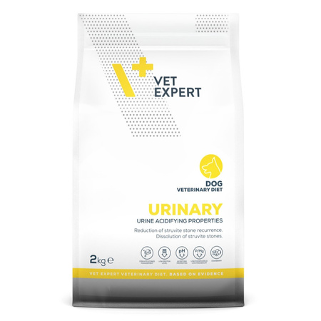 VetExpert Veterinary Diet Urinary Dog 2kg Sucha Karma Weterynaryjna Dla Psa Rozpuszczanie Kamieni Struwitowych