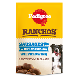 Pedigree Ranchos Sausages 60g Naturalny Przysmak dla Psa Z Wieprzowiną I Soczystymi Jabłkami