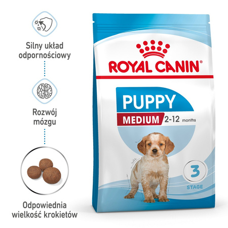 Royal Canin Shn Medium Puppy 2x4kg Karma Sucha Dla Szczeniąt Od 2 Do 12 Miesiąca Ras Średnich
