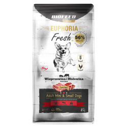Biofeed Euphoria Fresh Pork & Beef 2kg Sucha Karma Dla Dorosłych Psów Miniaturowych I Małych Ras Ze Świeżą Wieprzowiną