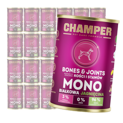 Champer Bones & Joints 24x400g Monobiałkowa Mokra Karma Dla Psa Z Jagnięciną Wsparcie Zdrowia Kości I Stawów