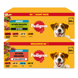 Pedigree Adult Mokra Karma Dla Psa 160x100g Wybór Smaków Sos i Galaretka