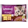 WHISKAS Junior Saszetki 4 x 85g Drobiowe Frykasy Mokra Karma Dla Kociąt w Galaretce Kawałki z Kurczakiem i z Indykiem