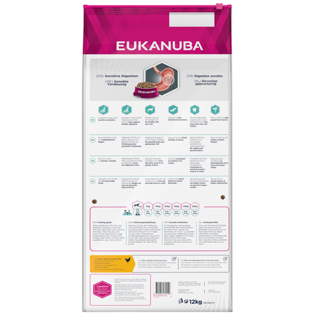 EUKANUBA Adult Daily Care Sensitive Digestion 12kg Sucha Karma Dla Dorosłych Psów Wszystkich Ras z Wrażliwym Przewodem Pokarmowym