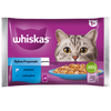 WHISKAS Adult Saszetki 4 x 85g Rybne Przysmaki Mokra Karma Dla Dorosłego Kota w Galaretce Kawałki z Łososiem i z Tuńczykiem