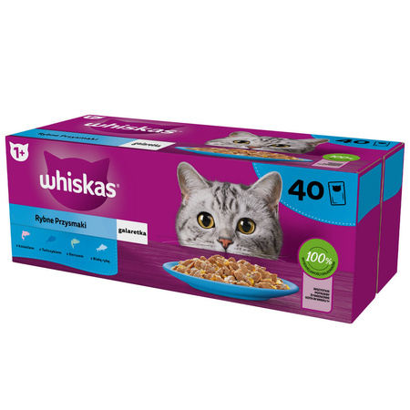 Whiskas Adult 160x85g Mokra Karma Dla Kota Mix Smaków W Sosie I W Galaretce