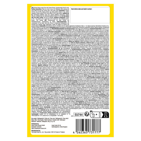 Inaba Cat Churu Fun Bites Chicken Tuna with Chesse Recipe 8x12g Przysmak Dla Kota Poduszki Z Kremowym Nadzieniem Kurczak Tuńczyk Ser