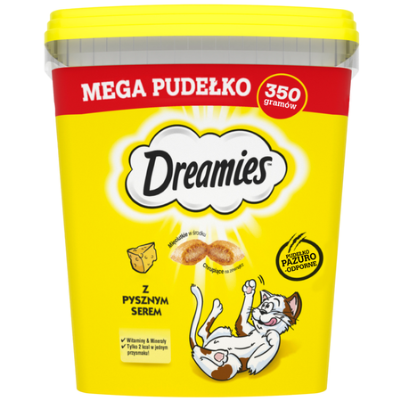 Dreamies Mega Pudełko Przysmak Dla Kota Chrupiące Paszteciki Z Nadzieniem Z Serem 2x350g