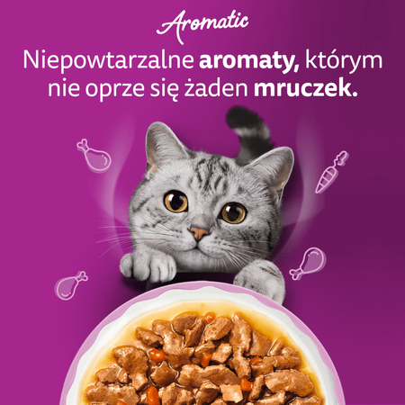 Whiskas Aromatic Adult 160x85g Mokra Karma Dla Kotów Aromatyczna Mieszanka W Sosie