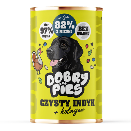 Dobry Pies 5x400g Mix Smaków Drób Zwierzęta Wiejskie z Kolagenem 4+1 GRATIS