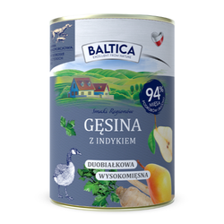 Baltica Gęsina z Indykiem 400g Duoproteinowa Bezzbożowa Mokra Karma Dla Psa