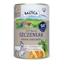 Baltica Kozina z Królikiem 400g Bezzbożowa Mokra Karma Dla Szczeniąt