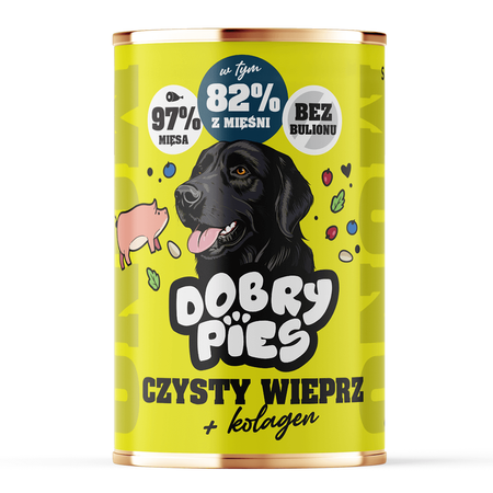 Dobry Pies 5x400g Mix Smaków z Kolagenem 4+1 GRATIS