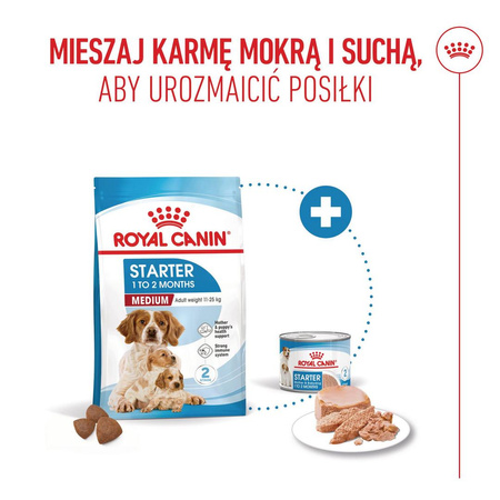 Royal Canin Medium Starter Mother&Babydog 15kg Karma Sucha Dla Suk W Ciąży I Okresie Laktacji Oraz Szczeniąt Ras Średnich