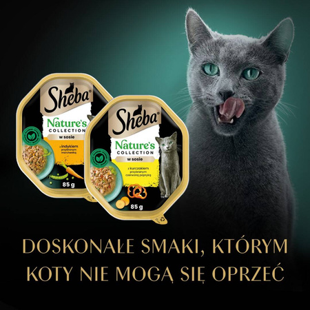 Sheba Tacka 32x85g Drobiowe Smaki Mokra Karma W Sosie Dla Dorosłych Kotów Kurczak Indyk